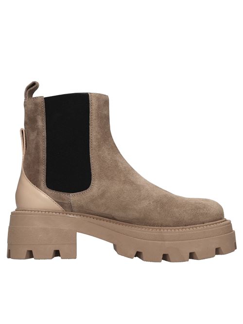 Suede and fabric ankle boots SERGIO ROSSI | B04840-MFI641-2461-470NOISETTE